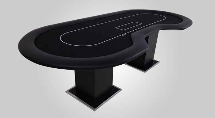 Mesa de Poker Básica de 8 Lugares Preta com Linhas - Pro3